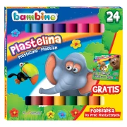 BAMBINO Plastelina 24 kolory + podkładka gratis