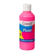 CREALL FLUOR COLOR - farba plakatowa fluorescencyjna 250 ml - róż