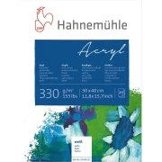 HAHNEMUHLE ACRYL 330 g, 30x40 cm, 20 arkuszy - biały