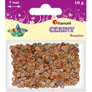 TITANUM Cekiny 7mm, 10g - perłowe brązowe